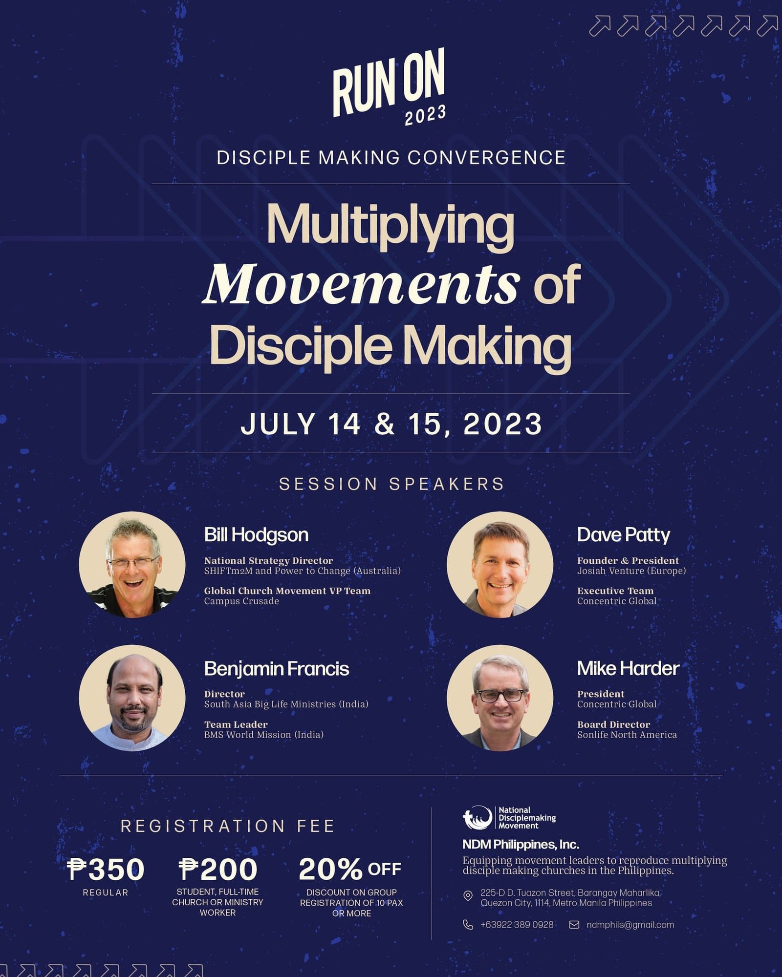 A flyer for the runon conference on multi-movements of disciple making.